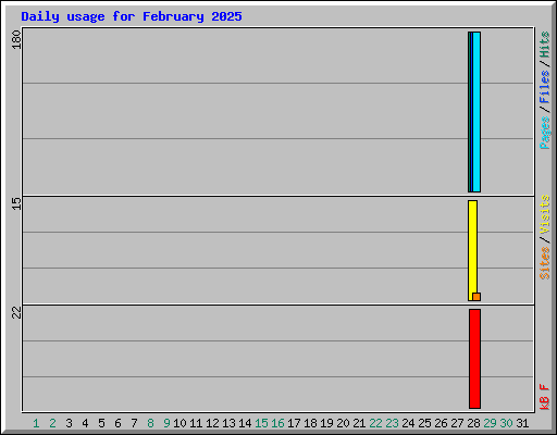 Daily usage for February 2025