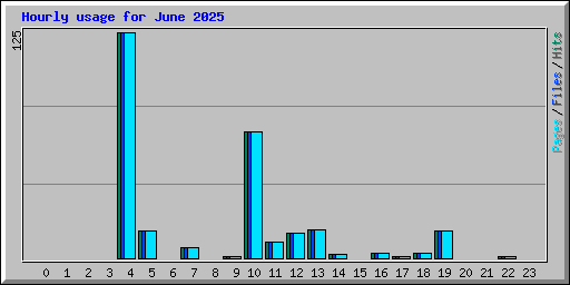 Hourly usage for June 2025