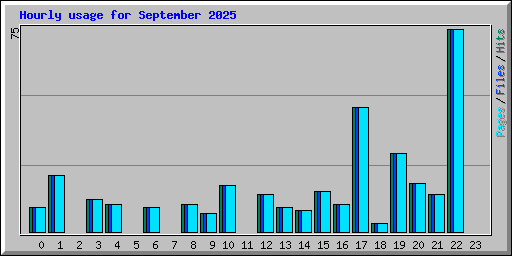 Hourly usage for September 2025