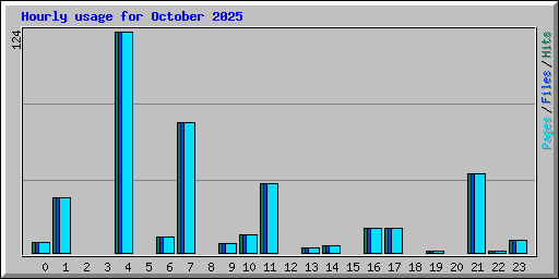 Hourly usage for October 2025
