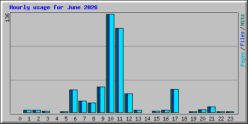 Hourly usage for June 2026